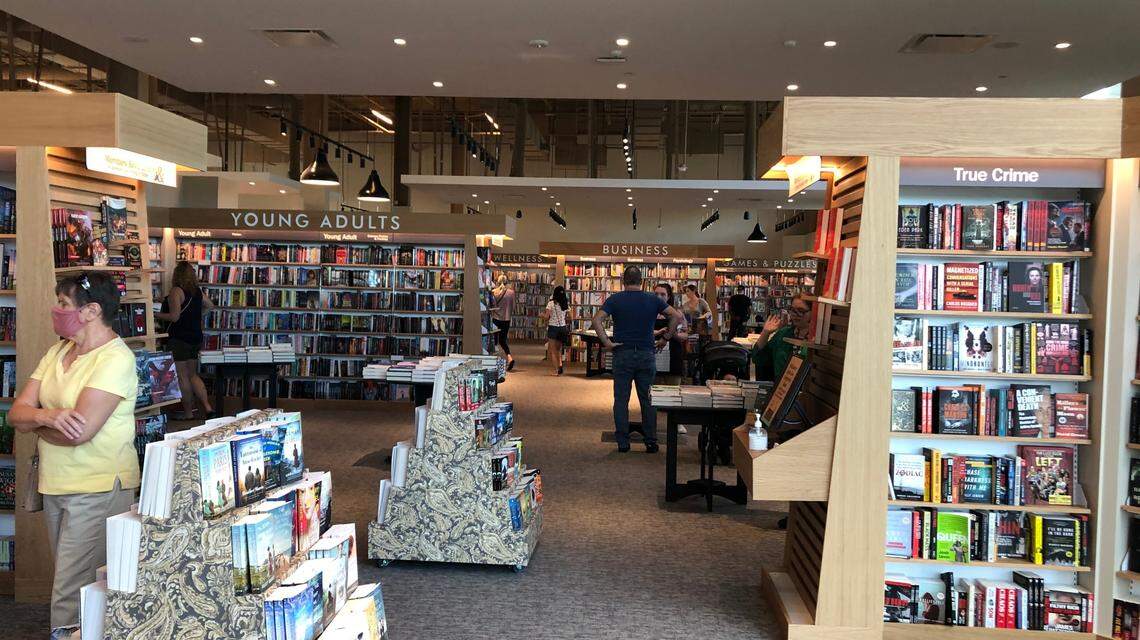 The newest Barnes & Noble store in the country opened Wednesday at 200 Cattlemen Road in the University Town Center district. The 14,000-square-foot store opened at 10:30 a.m. with 100 shoppers waiting to enter.