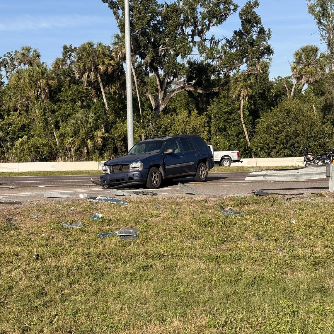 Florida Highway Patrol troopers say a hit-and-run driver started a multi-vehicle collision on Interstate 75 South in Manatee County that killed the driver of a tractor-trailer and closed the interstate for several hours on Monday, April 20, 2026.