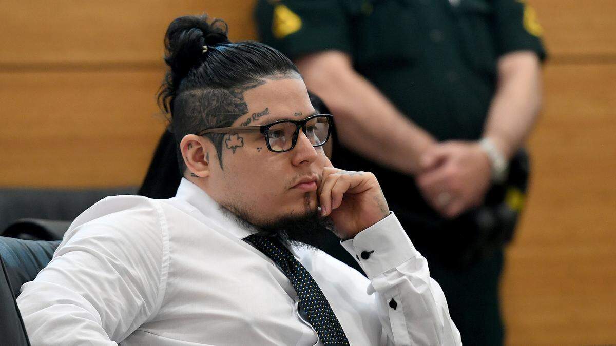 11/18/21—Catalino Reyes sits in court while his defense attorney makes closing arguments in his trial. Reyes is charged with first-degree felony murder in the Feb. 11, 2019 fatal shooting of 24-year-old Joshua Gonzalez.