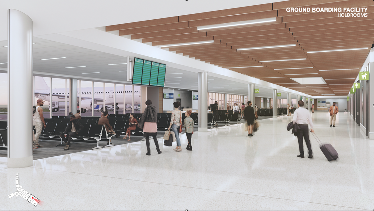 The planned ground boarding facility at Sarasota Bradenton International Airport is designed to help manager passenger growth at SRQ.
