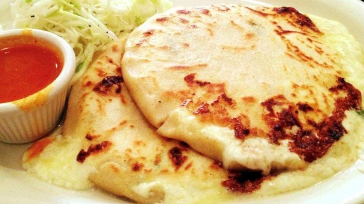 Pupusas, a thick griddle cake stuffed with cheese, may also have a filling of beans, pork, spinach or other ingredients, at Maria’s Pupusas & Tacos, 4832 Cortez Road W., Bradenton.