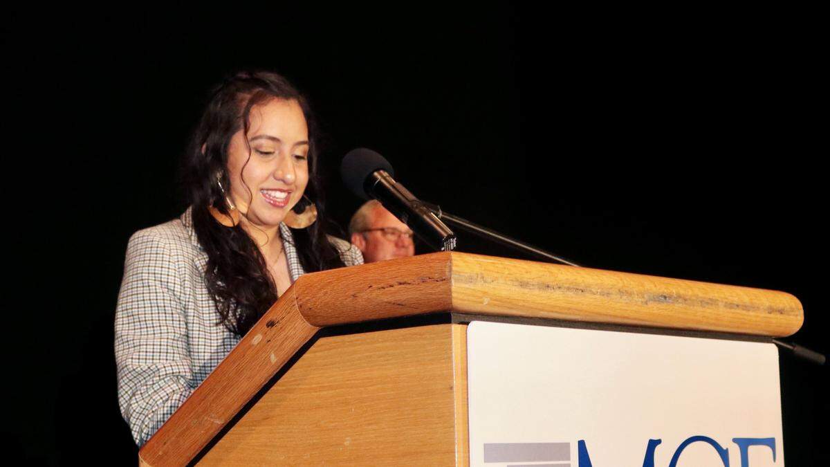 Gabriella Cortes-Alban received the Young Spirit Award March 30, 2022, during the Spirit of Manatee awards program presented by the Manatee Community Foundation at the Bradenton Area Convention Center in Palmetto.