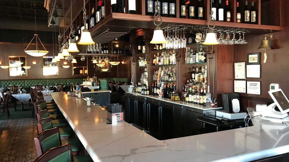Lounge of the Rooster at  Pascone’s Ristorante, 5239 University Parkway, has its own menu, ranging from butterfly shrimp, to calamari and Italian latkes.