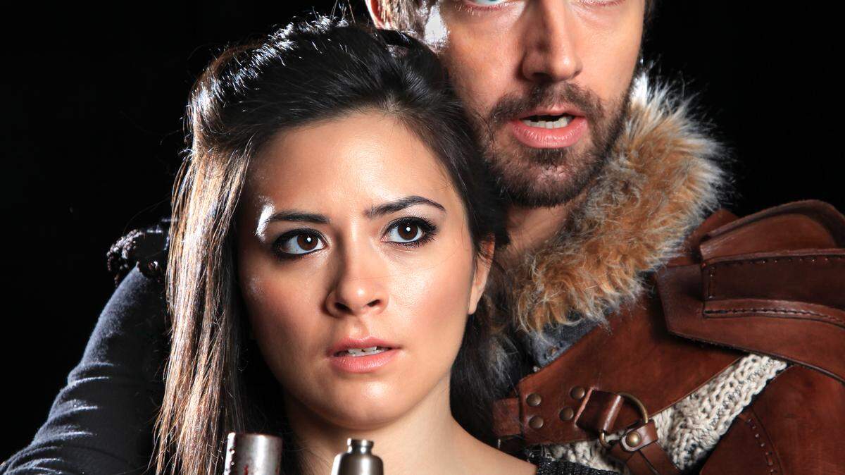 Danielle Renella and Brett Mack in the FSU/Asolo Conservatory's production of "Macbeth." Photo by Frank Atura.