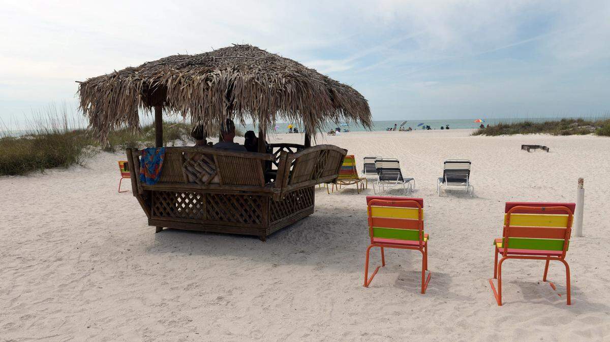 A little over a week after convincing the city's commission to hand over a 5,000-square-foot beach right of way, Holmes Beach resident William McGinnis bought a four-unit rental property at 202 35th St. for $3 million. McGinnis plans to demolish the property and build a single family residence in its place. This is the area of the property overlooking the Gulf. 
 TIFFANY TOMPKINS/Bradenton Herald