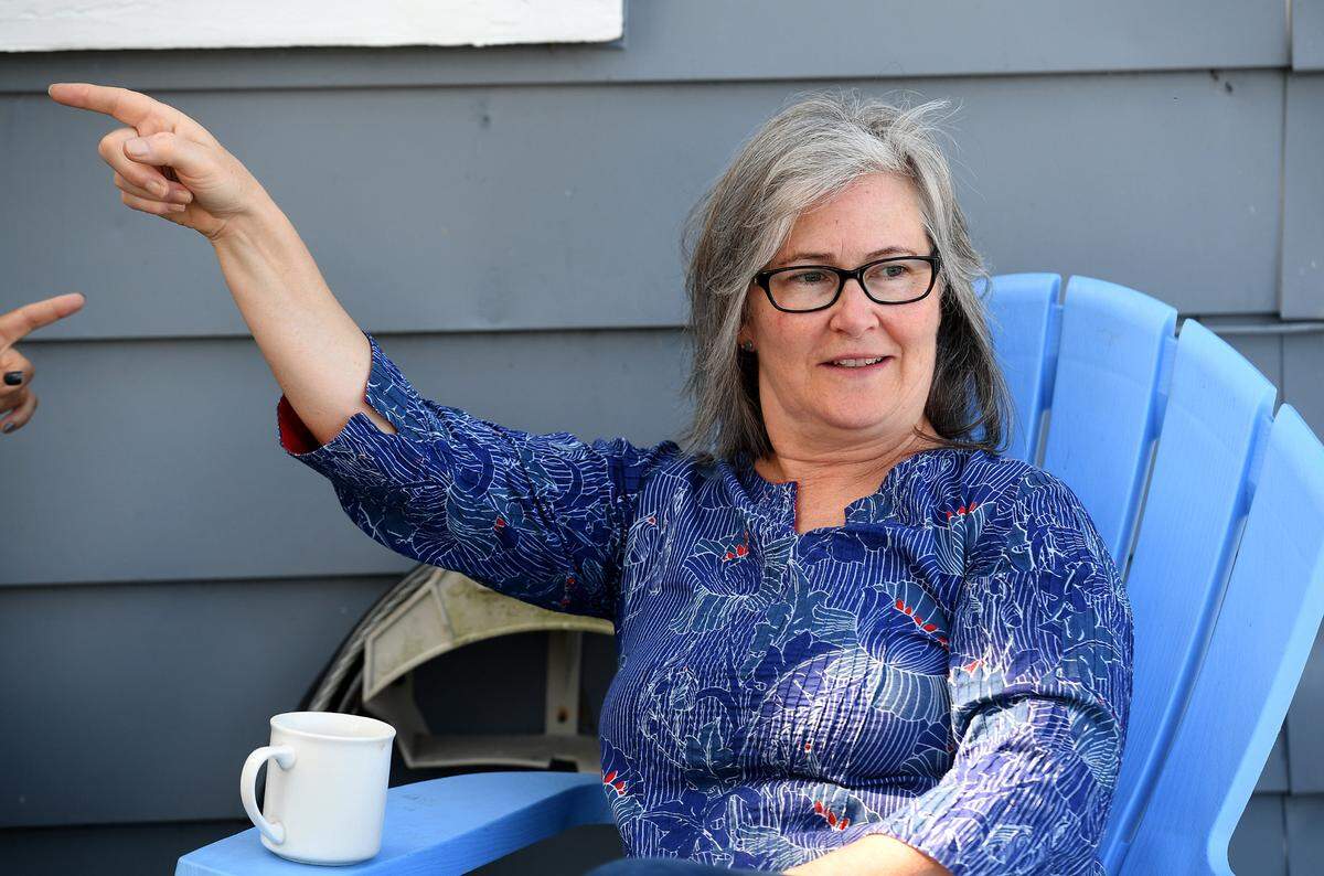 Hope Sharp is a resident of Riverview Blvd. East near Tarpon Pointe where people are worried about the effects of a proposed 200-plus slip marina expansion on the environment and their views.