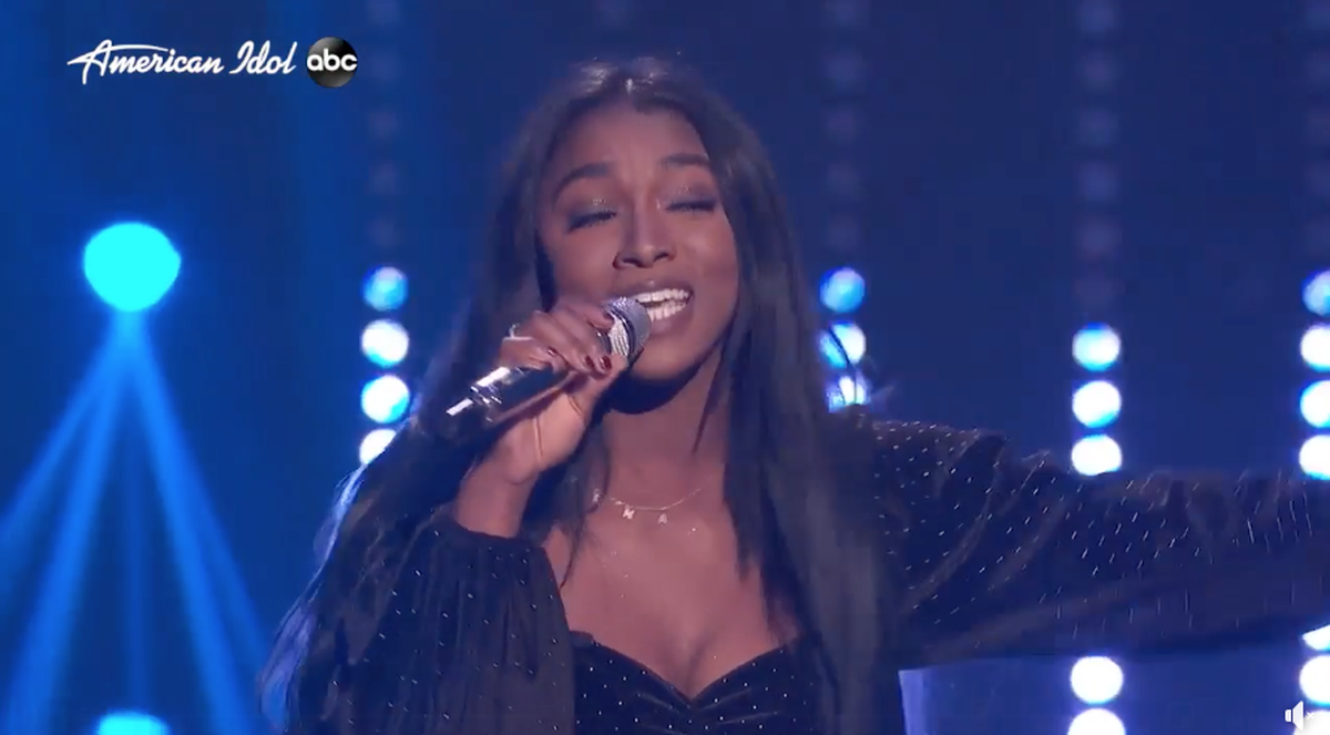 Alana Sherman hopes to make American Idol’s Top 16. She is show above in a screen grab from her Sunday performance.