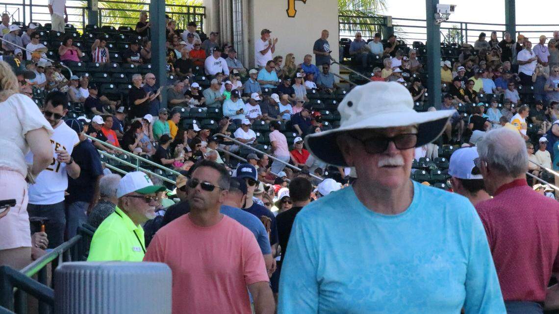 The Pittsburgh Pirates hosted the New York Yankees at LECOM Park in their first Spring Training game on March 18, 2022, before a crowd of about 3,000.