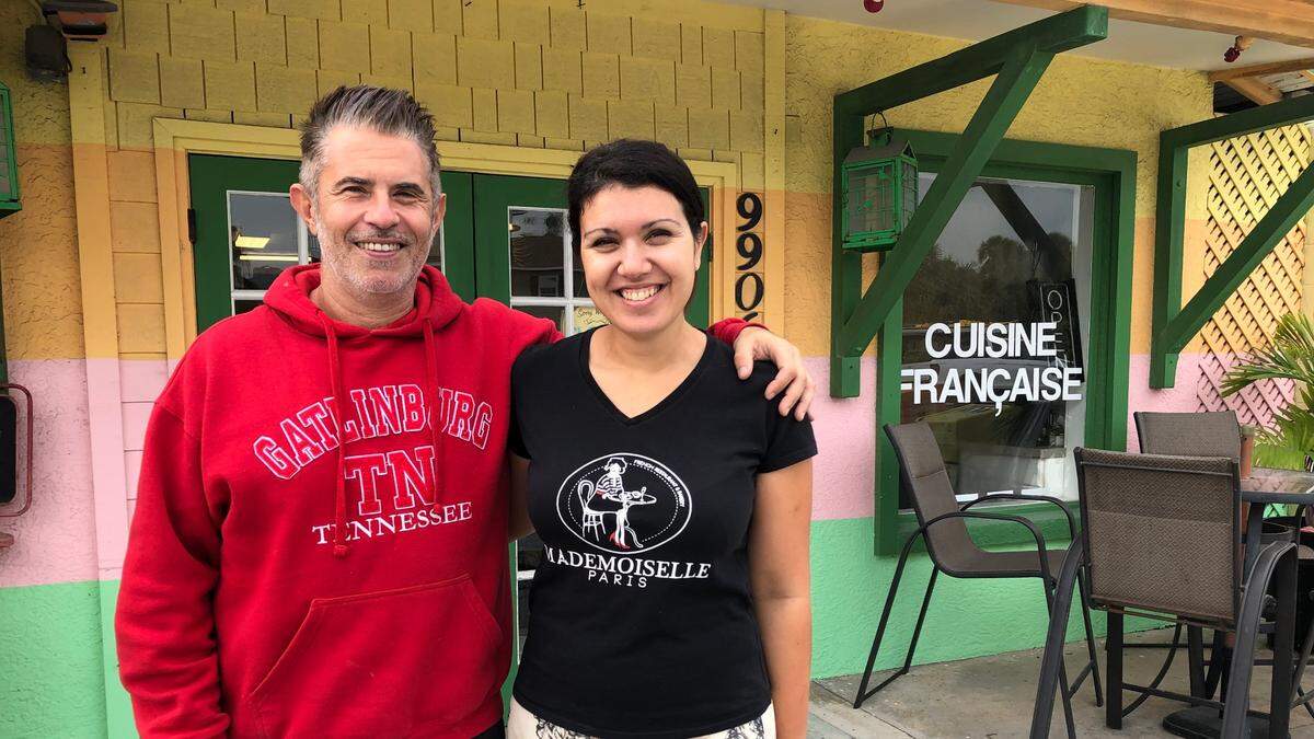 Myriam and Jean Dandonneau, shown above 01/27/2021, are aiming to open their third Madamoiselle Paris restaurant and bakery in March. The new bistro-style restaurant is at 9906 Gulf Drive, Anna Maria.