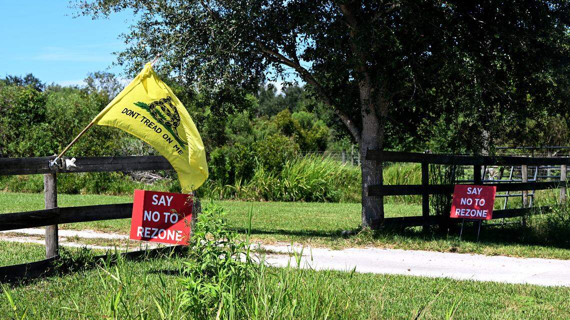 A driveway on Clay Gully Road across from an entrance to TerraNova Equestrian Center in Myakka on Sept. 24, 2025. 