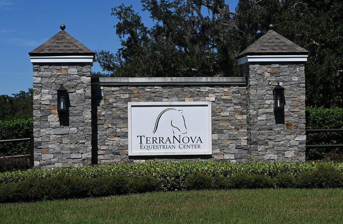 One of the entrances to the TerraNova Equestrian Center on Clay Gully Road in Myakka on Sept. 24, 2025. 