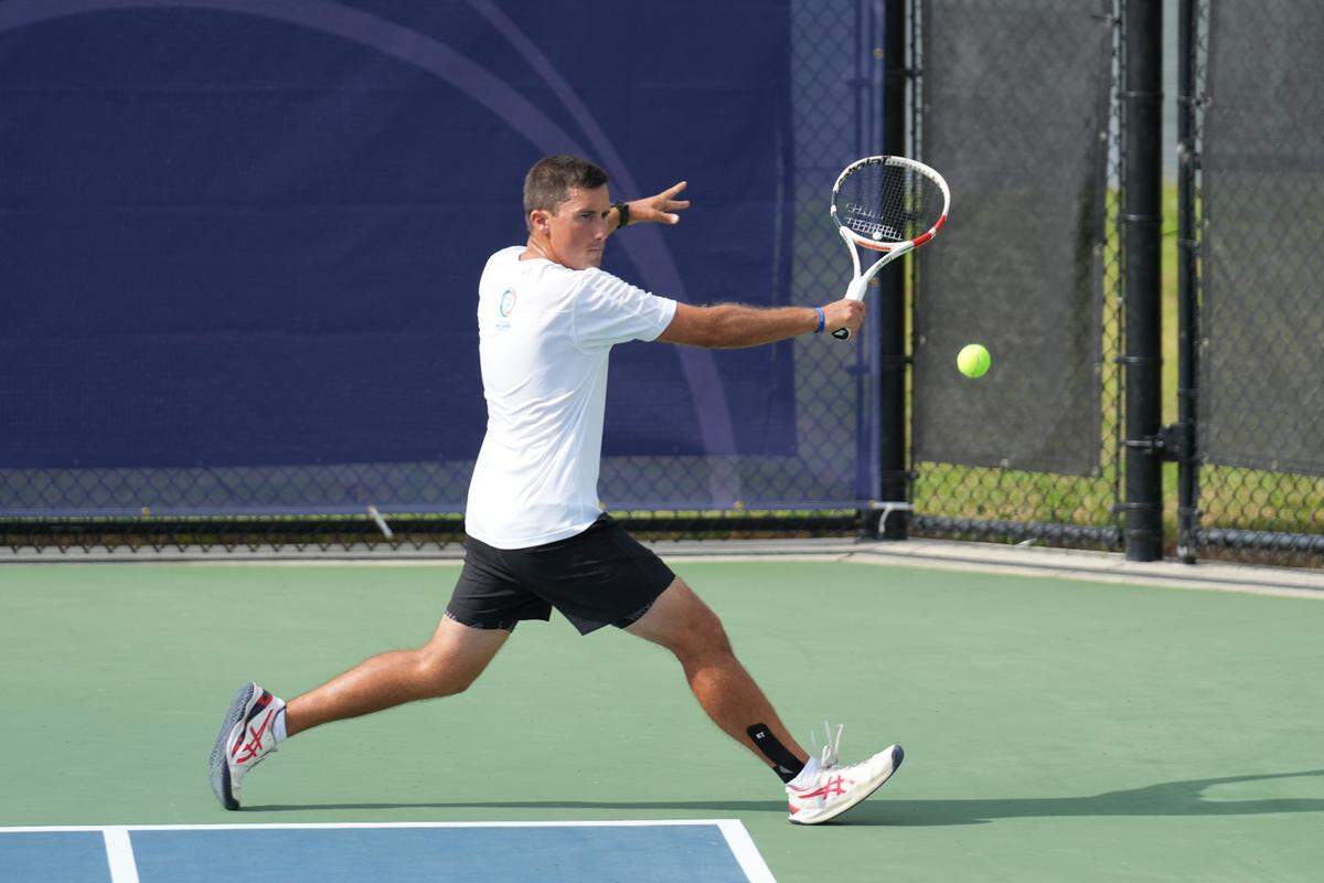 Ryan Smith from Bradenton competing at the US Special Olympics 2022 Games in Orlando at the USTA National Campus, Smith won gold at the 2019 games and looks to defend his title on Saturday. 06/10/2022