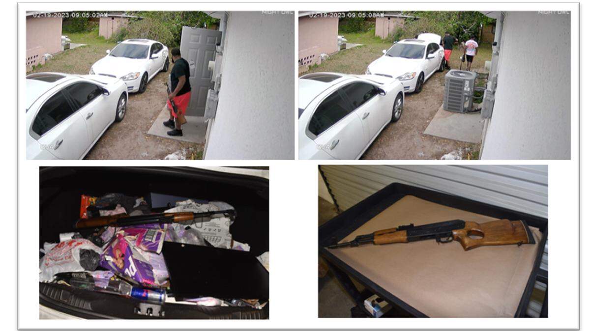 A U.S. District Judge sentenced Terrance Johnson, Jr., 28, to seven years in federal prison for possessing a firearm as a convicted felon. Screenshots from recorded video and provided photos.