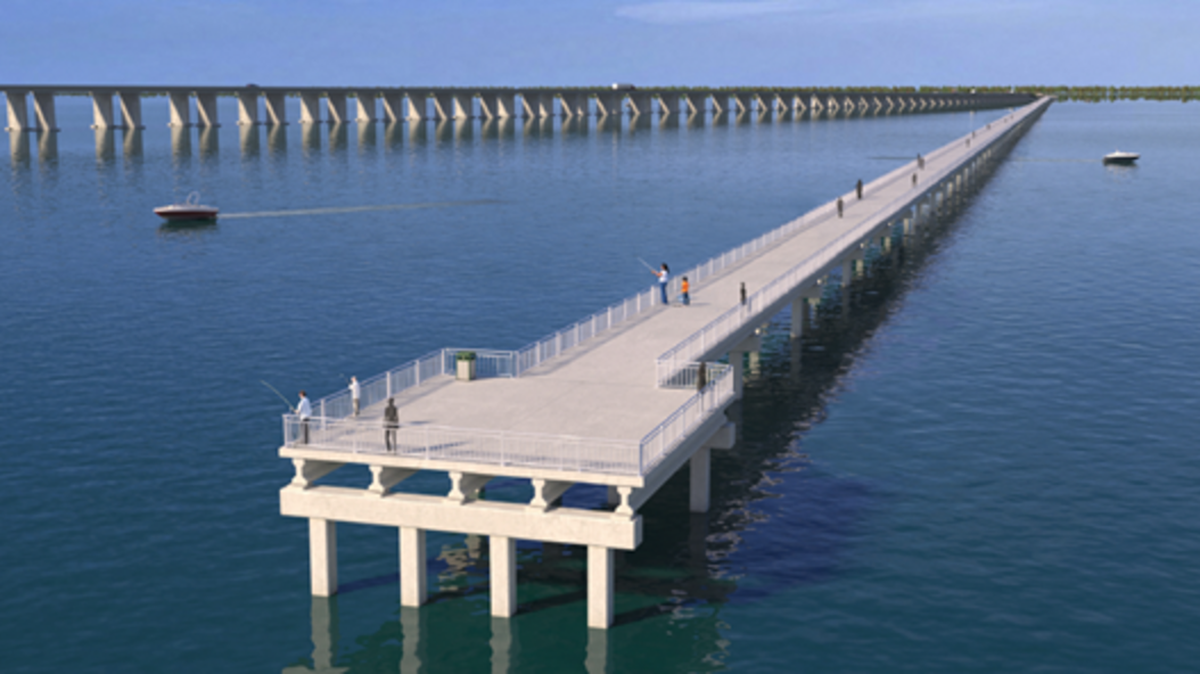 Gov. Ron DeSantis announced updates to Florida’s Sunshine Skyway Fishing Piers. A new pier will be built on the Manatee County side, and the existing Pinellas County side will be improved and extended.