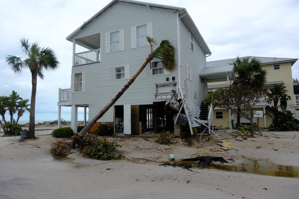 Hurricane Helene’s storm surge flooding ruined homes on Anna Maria Island as the powerful Category 4 storm passed Manatee County in the Gulf of Mexico.