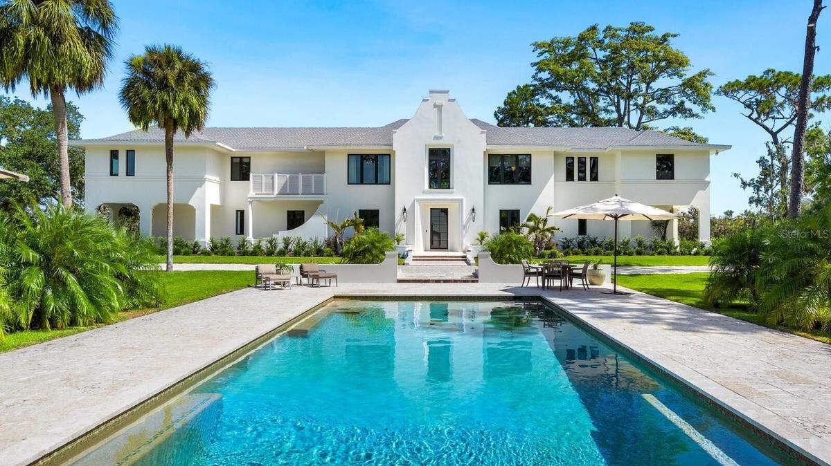 The most expensive mainland real estate listing in Manatee County is for a 4,489-square-foot house on 30.7 acres along 2,000 feet of Manatee River at 1245 Mill Creek Road.