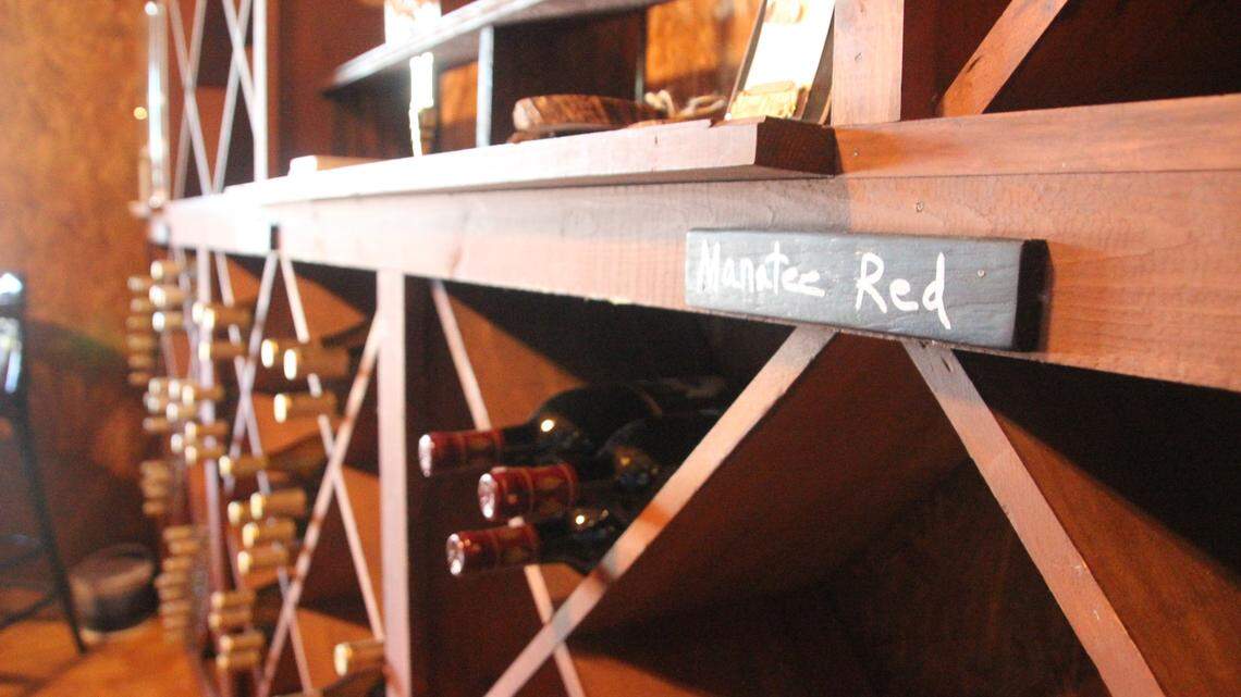 Manatee Red, a semi-dry red, is one of the blends sold at Fiorelli Winery at 4250 County Road 675, East Manatee.