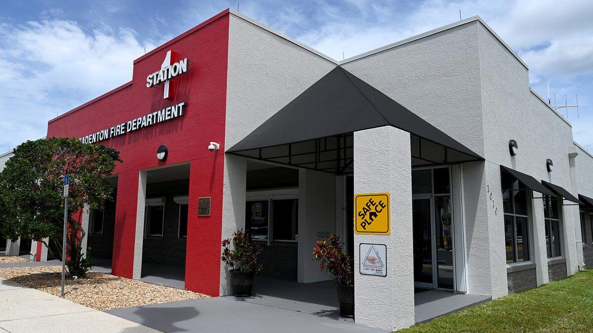 The City of Bradenton Fire Station at 1010 Ninth Avenue West, is pictured on April 30, 2024. The station may be the home of Manatee County’s first Safe Haven Baby Box.
