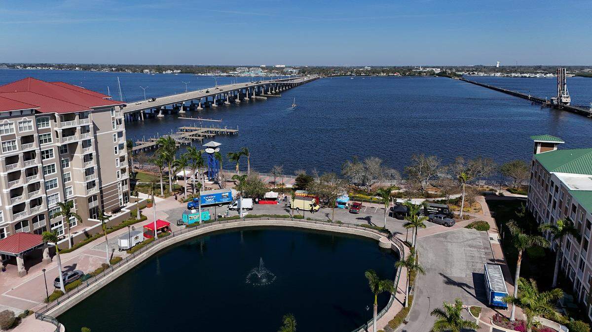 Preparations are underway on Friday, Feb. 10, along the Riverwalk in Bradenton for the Bradenton Area River Regatta. The regatta runs from 5:15 p.m. Friday until 10 a.m. Saturday.