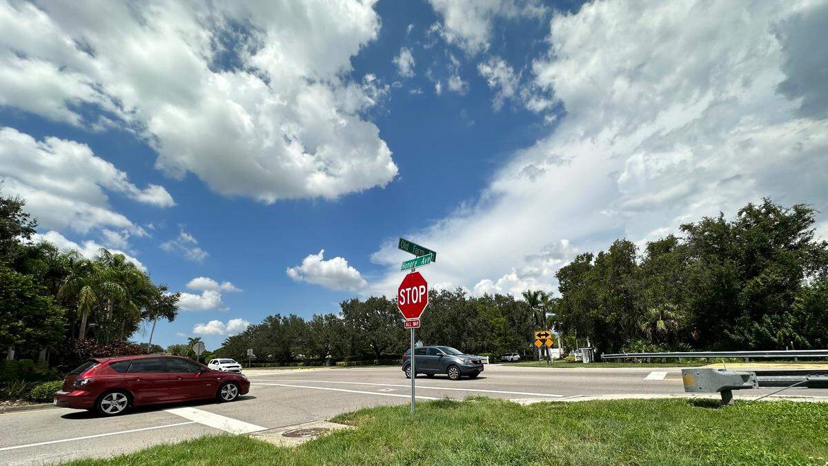 A planned roundabout at Honore Avenue and Old Farm Road, shown 9/7/2023, is intended to facilitate the flow of traffic at the heavily traveled intersection through Mote Ranch.