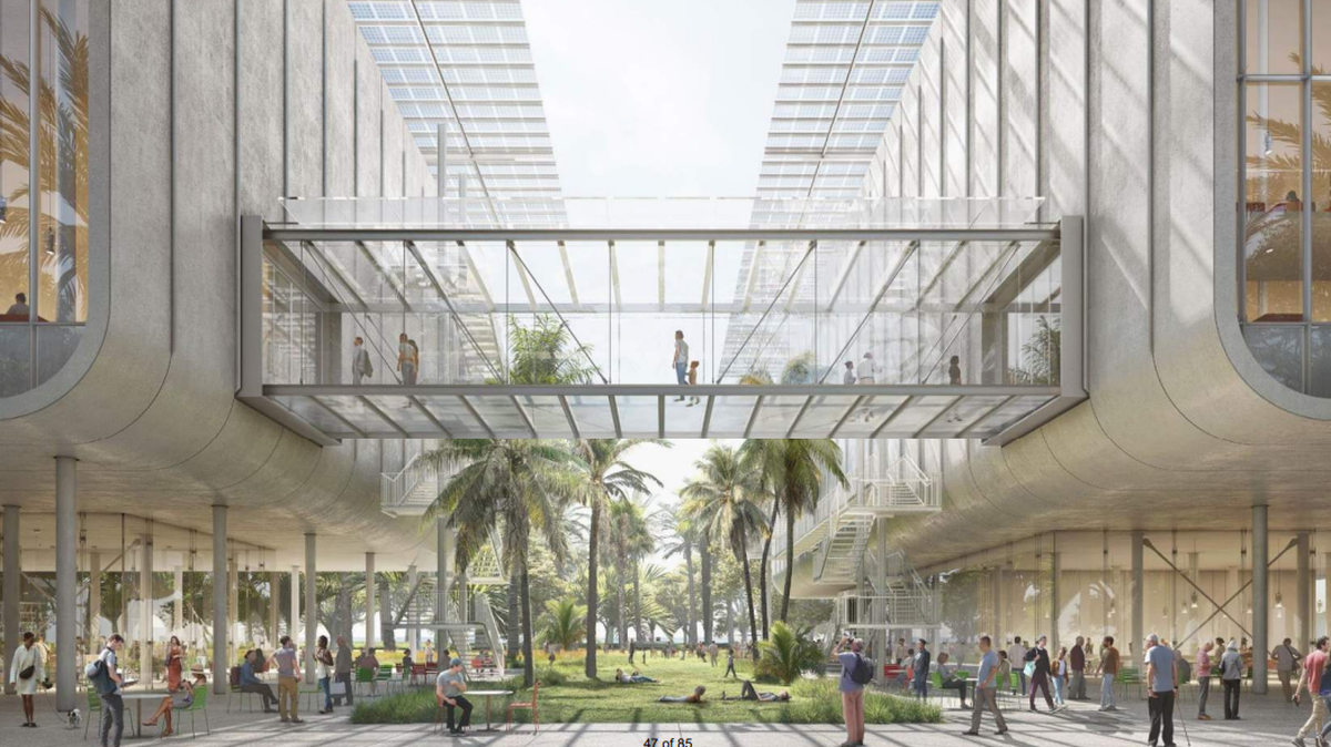 A rendering of the proposed Sarasota Performing Arts Center.