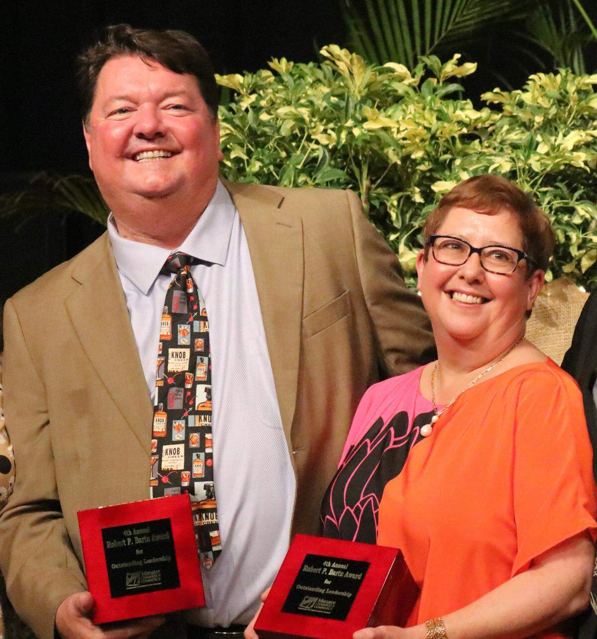 6/24/2021--John and Amanda Horne accepted the Manatee Chamber of Commerce’s fourth-annual Robert P. Bartz Award for Outstanding Leadership this week.