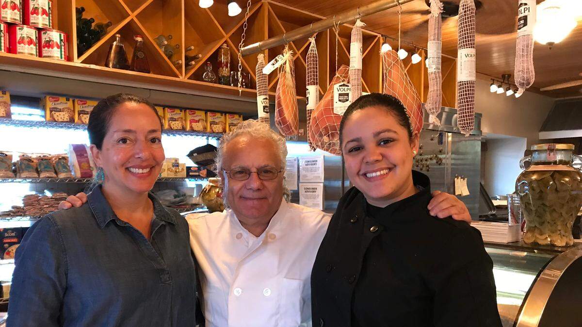 Chef Vinny Esposito is shown with manager Laura Micciche, left, and sous chef Idalis Gonzalez at Vinny’s Italian Kitchen. The new business opened last week at 5337 Gulf Drive, Suite 500, Holmes Beach.
