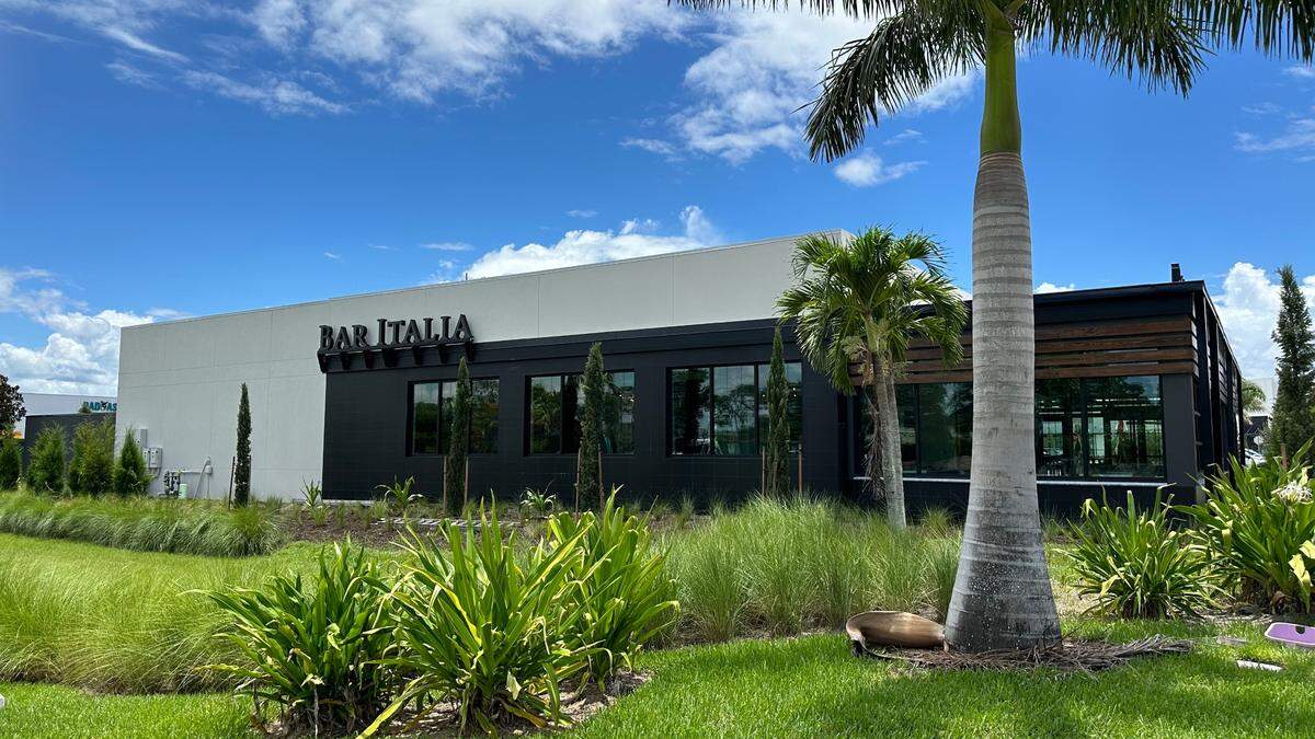 Bar Italia as seen from University Parkway. The restaurant has an estimated July 15 opening date.