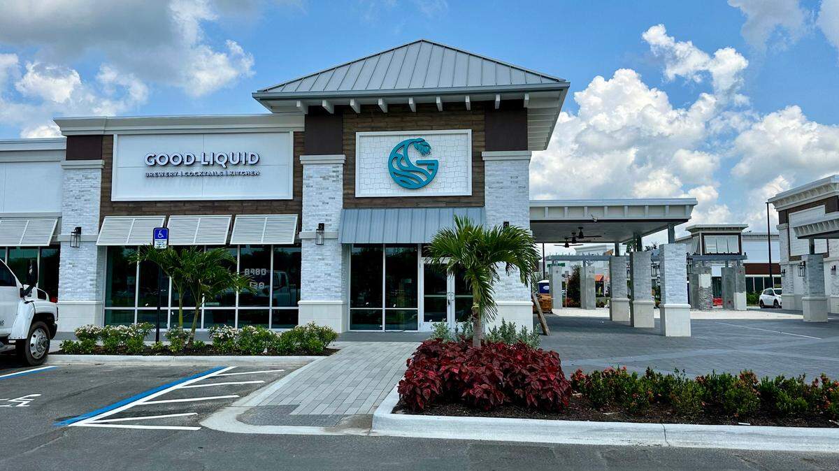 Mike and Sandy Krail are looking to open their brewery, distillery and restaurant in Parrish’s Creekside Commons shopping center in about two months.