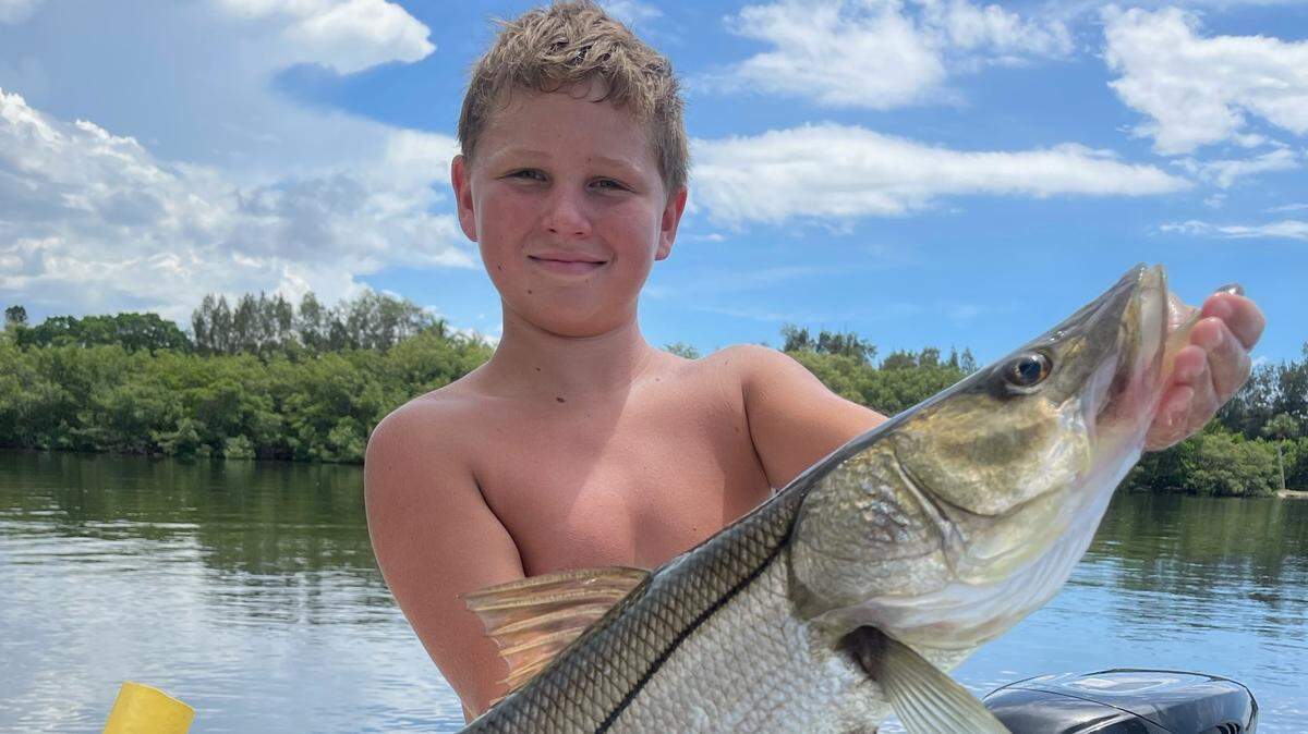 Anthony Scrimale with a 31-inch snook caught fishing in Tampa Bay