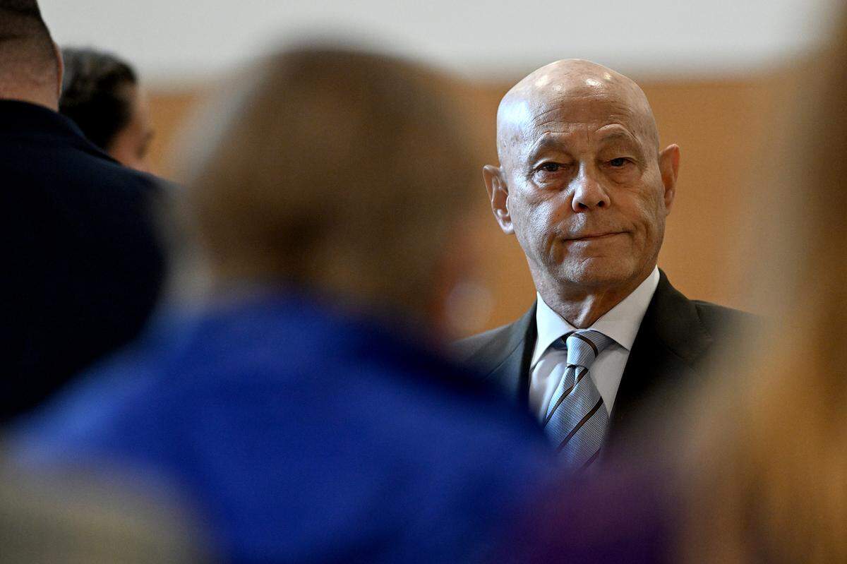 Ashley Benefield’s defense attorney Neil Taylor on the fifth day of her trial for the second-degree murder of her husband, Doug Benefield, in 2020 at the Manatee County Judicial Center, July 29, 2024.