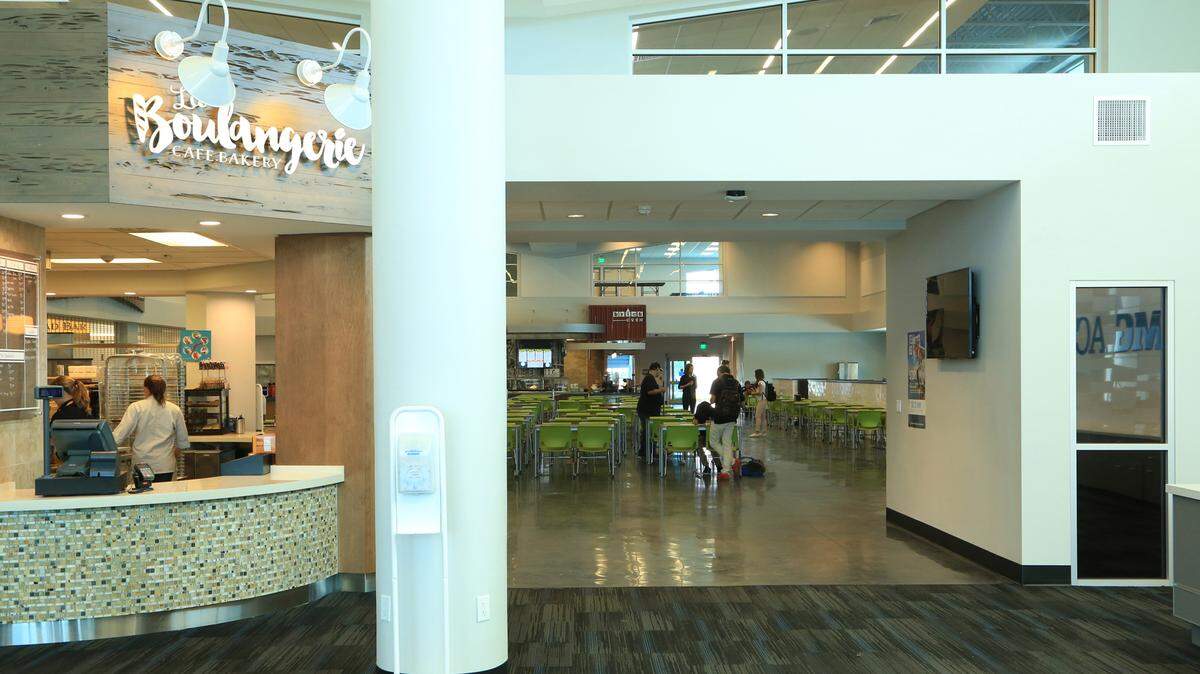 La Boulangerie is one of several new dining options available to students in the new IMG Campus Center. The new building at the athletics-oriented prep school opened in December. PHOTO PROVIDED