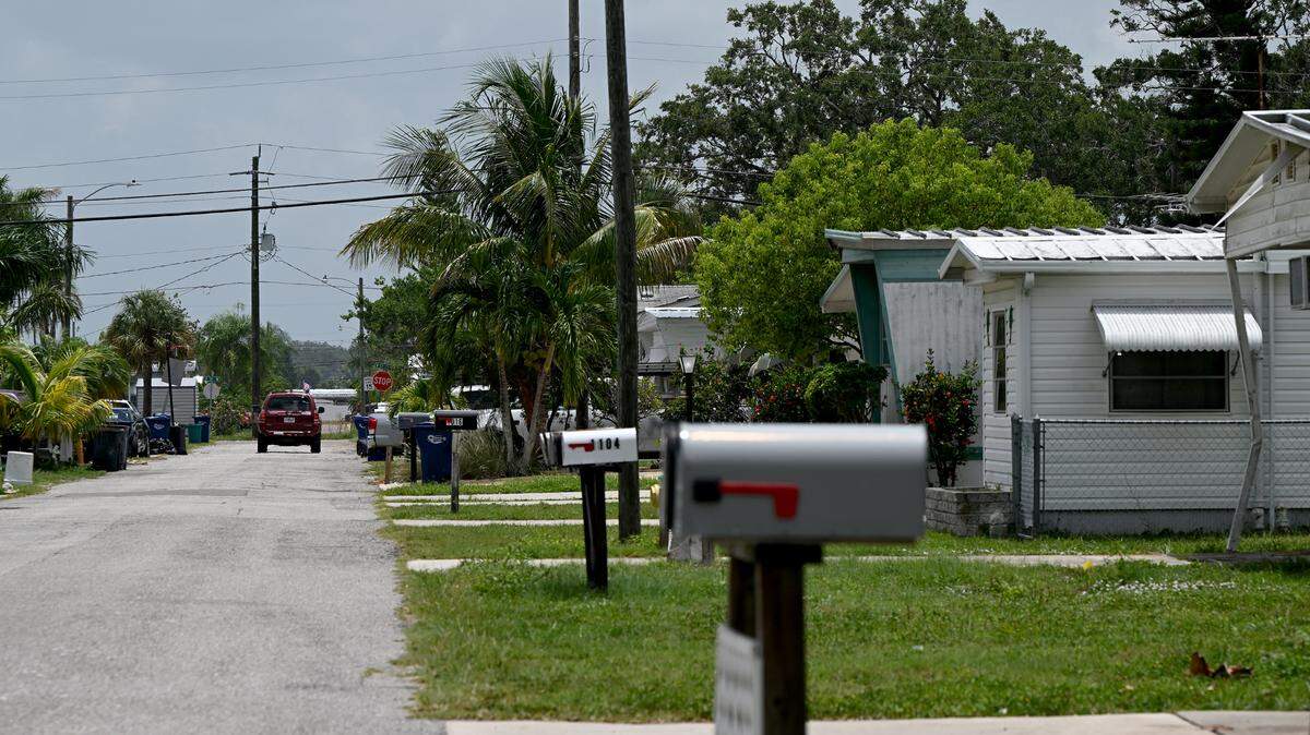 A street in in Pic Town Mobile Home Park on Wednesday, July 13, 2023
