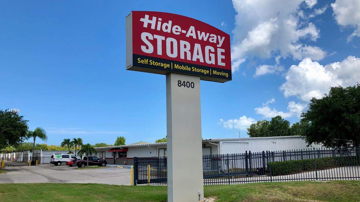 6/8/2021--The frenzied home sales market is helping drive the growth of self-storage facilities in Manatee County. Shown above is Hideway Self Storage, 8400 Cortez Road W.