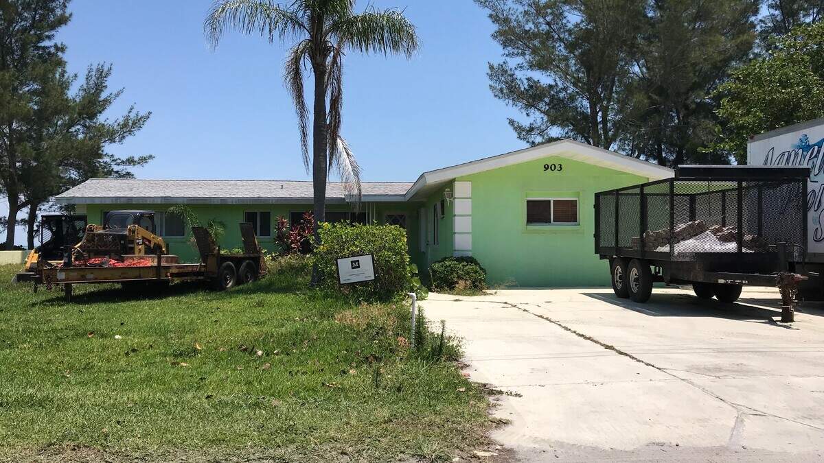This vacant house at 903 North Shore Drive in the City of Anna Maria awaited demolition this week. The lot on which it sits will be split, and two new houses constructed, according to city officials.