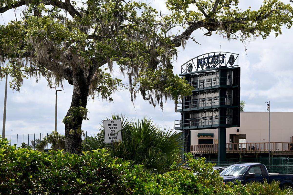 The Manatee County Tourist Development Council recommended the Manatee County Commission contribute $5 million over three years to transform the city’s Crowley Public Works site adjacent to LECOM into a third field. The LECOM billboard can be seen from the parking lot next door.