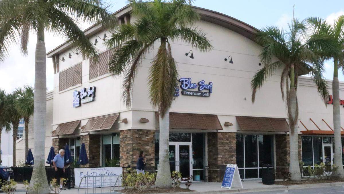 Blue Surf American Grill, 5829 Ranch Lake Blvd., Unit 102, Bradenton, offers a full lunch and dinner menu and a convenient location in the Ranch Lake Shopping Center.