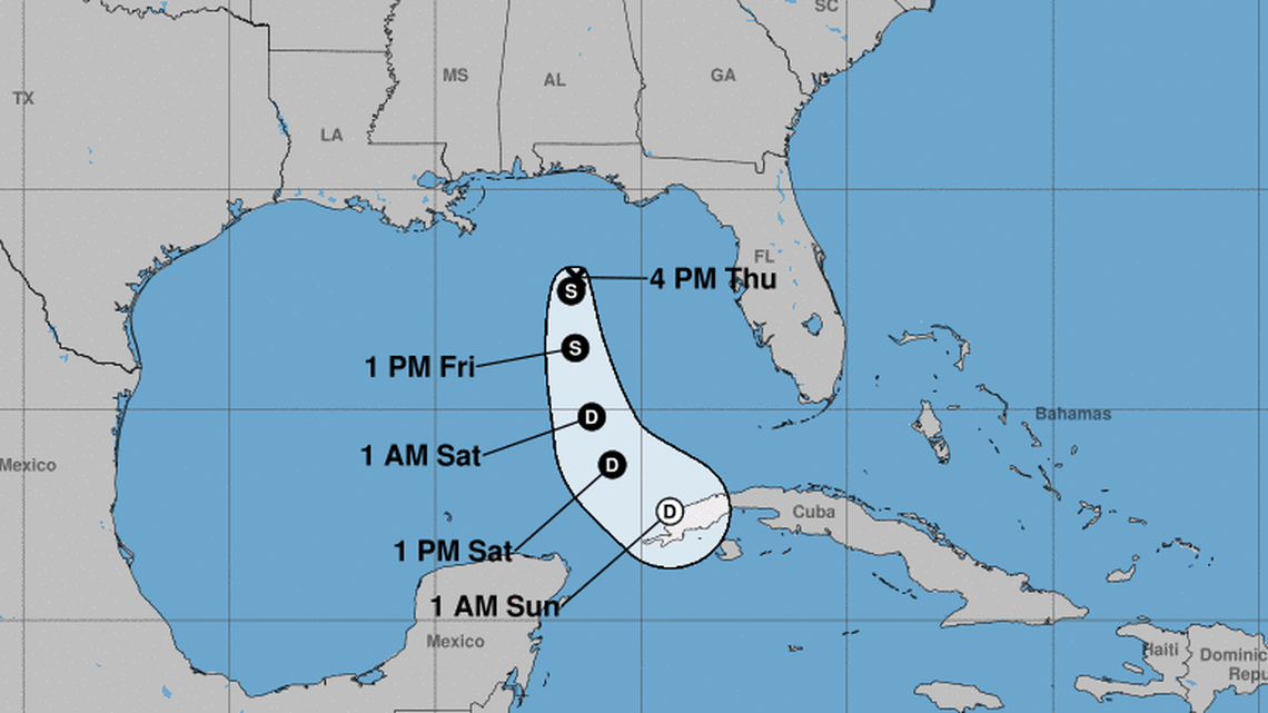 Tropical depression in Gulf to bring heavy rain to Bradenton area this weekend