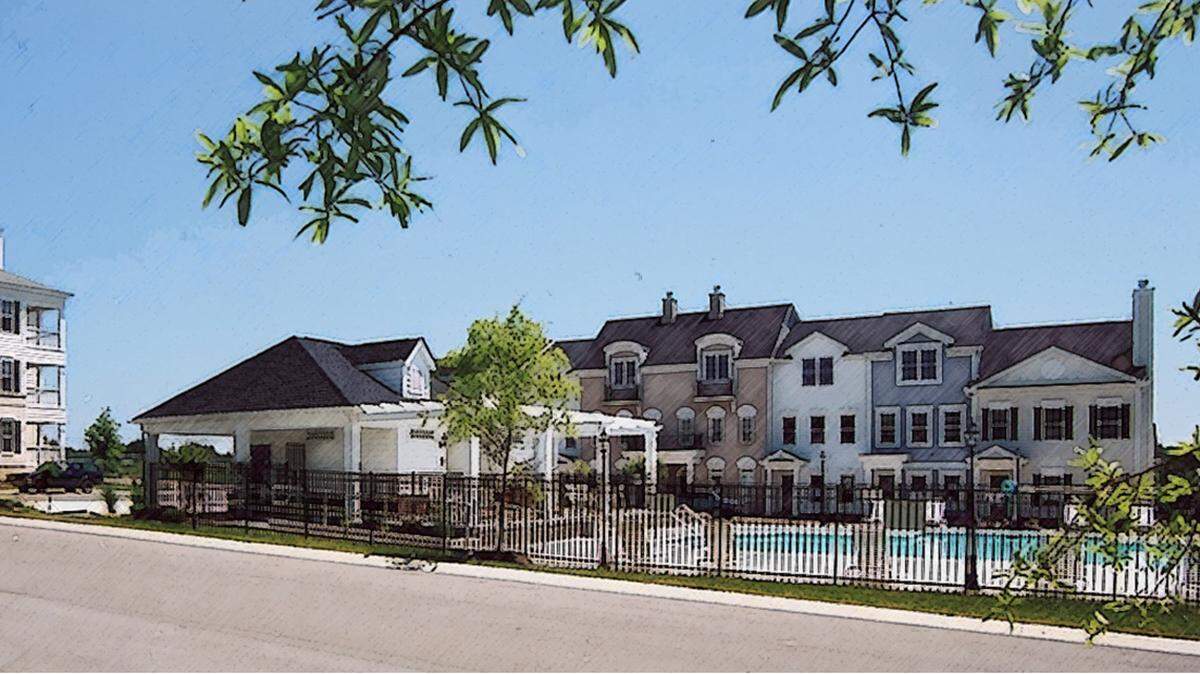 An artistic rendering depicts the expected design for some of the townhomes to be included in the North River Ranch master plan community by Neal Land & Neighborhoods. The planning commission voted unanimously to recommend approval of more than 2,300 acres of the project in the northwest corner of Mocassin Wallow Road and U.S. 301.