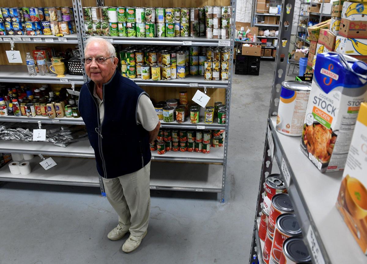 Robert Eikill works at Our Daily Bread in Bradenton, which operates a food pantry for those in need of assistance. Clients can shop on Monday or Friday, once every 30 days.