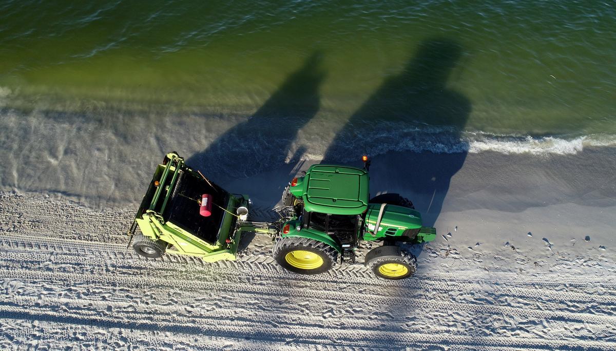 Manatee County officially issued a local state of emergency declaration Tuesday morning, a step to acquire future funding that may be available though state and federal dollars for the impact of red tide. Tuesday morning a tractor cleans dead sea life from the beaches in Holmes Beach.