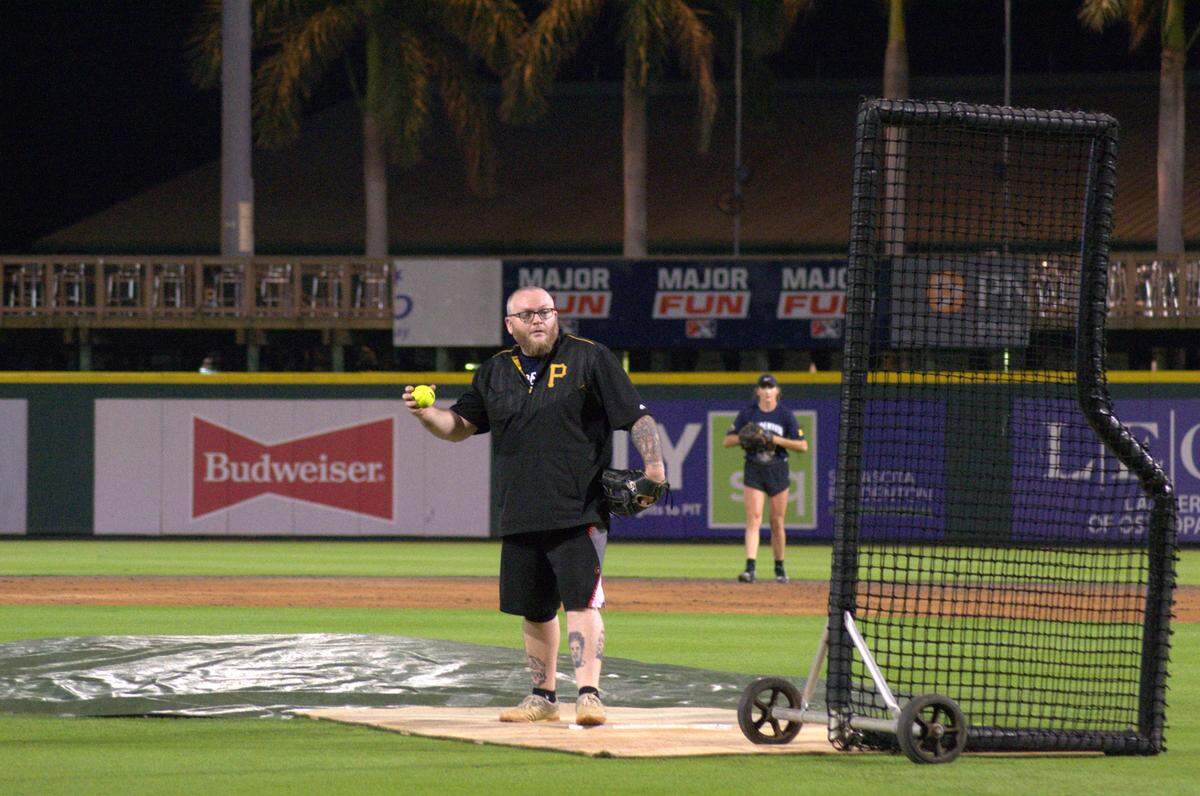 The Bradenton Police Department faced off against the Manatee County Sheriff’s Office in “Battle of the Badges,” a baseball match for charity at LECOM Park on Tuesday.