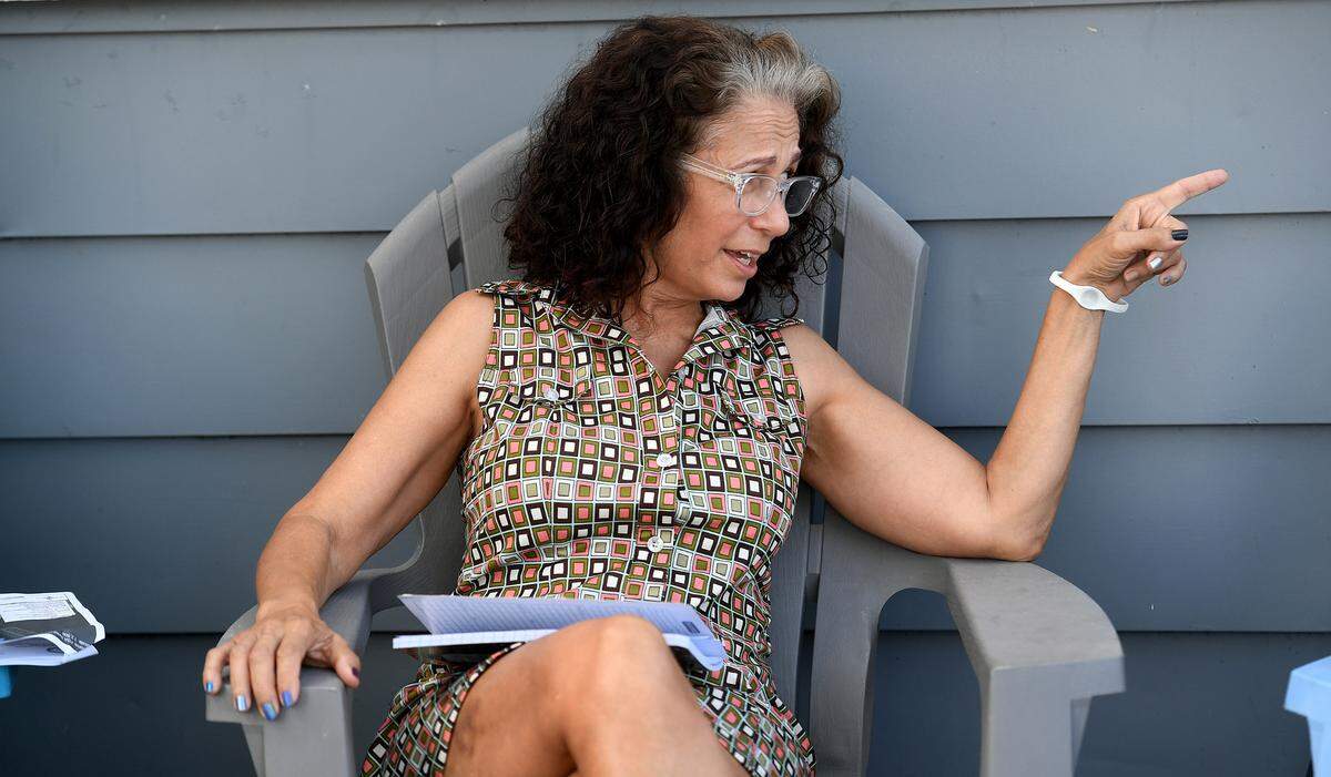 Charis Grossman is a resident of Riverview Blvd. East near Tarpon Pointe where people are worried about the effects of a proposed 200-plus boat slip marina expansion on the environment and their views.