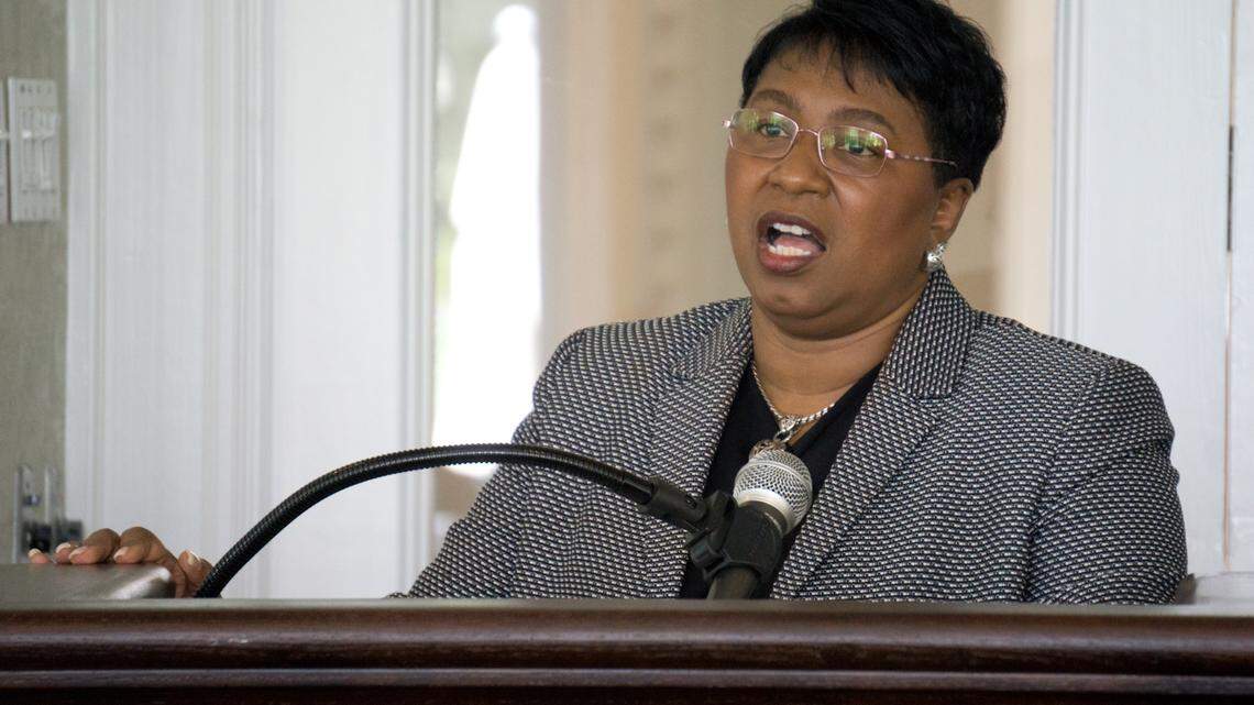 Superintendent Diana Greene visited Rosedale Golf and Country club on Monday morning to give a presentation called "1 Mill 4 Manatee: Next Steps."