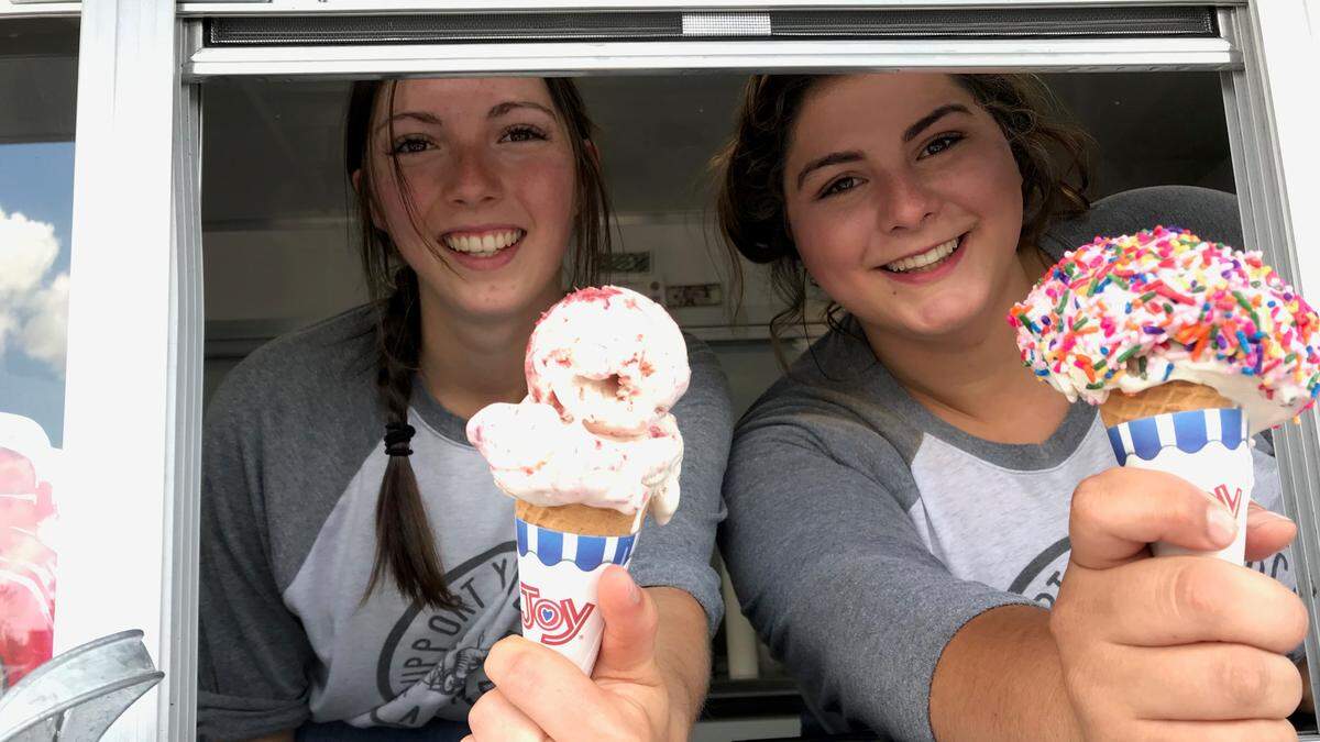 Ali, left, and Mindy Converse have gotten their American Honey Creamery ice truck on the road, selling cool treats around Manatee County.