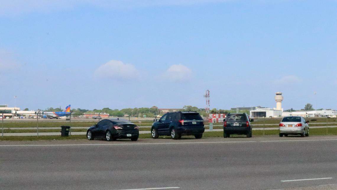 3/23/2021--An observation deck could be coming to this area outside Sarasota Bradenton International Airport that is popular with the plane-watching public.