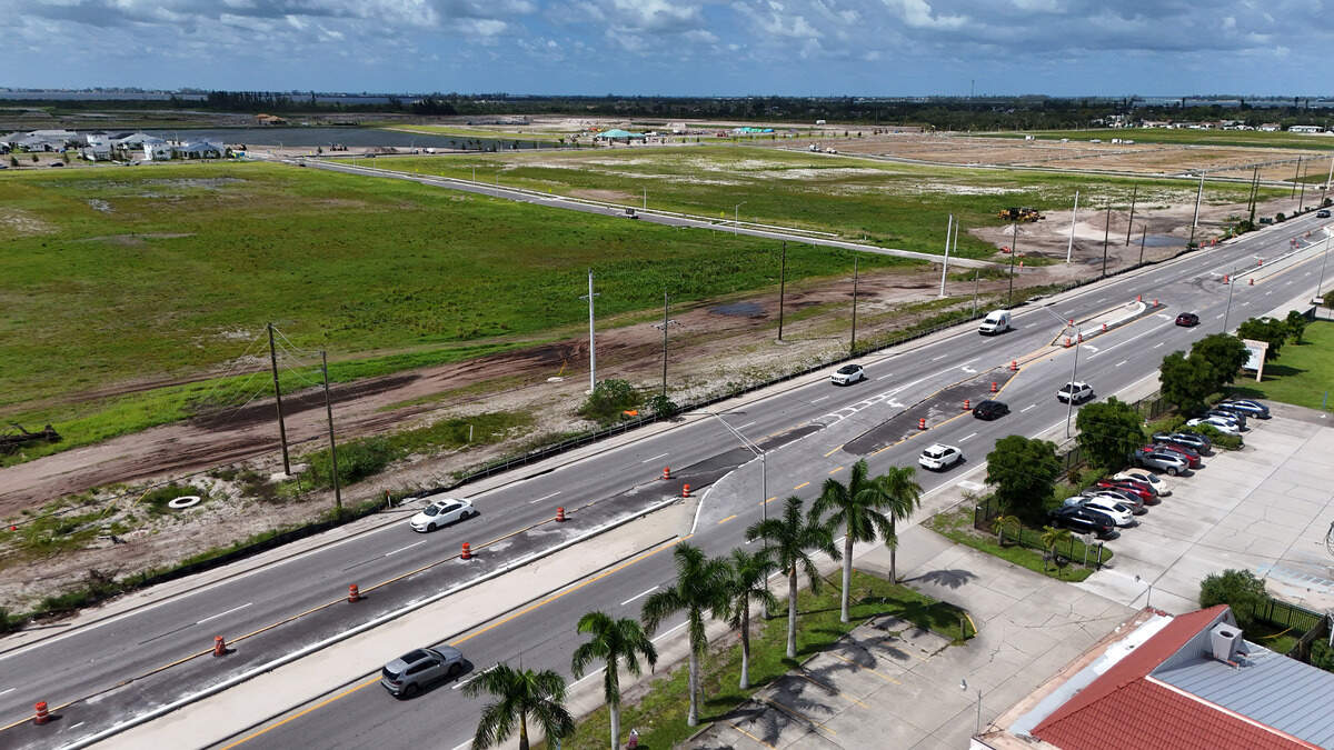 Seaflower to the left of Cortez Road shown on August 25, 2025.