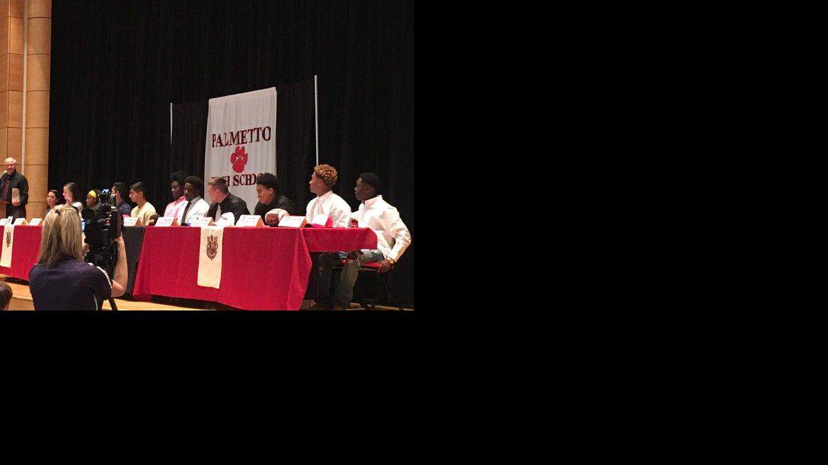 National Signing Day at Palmetto High School. DAVID B. WILSON/Bradenton Herald