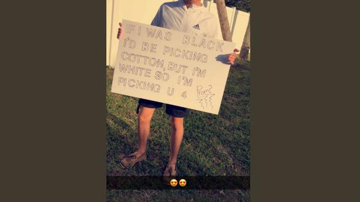 Riverview High School in Sarasota County opened an investigation after a racist "promposal" went viral.