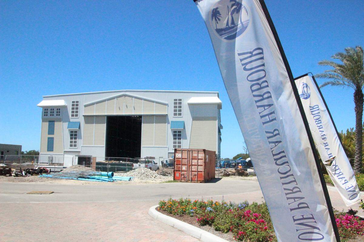The marina boathouse is under construction at Bradenton's One Particular Harbour Margaritaville Marina and Residences at Harbour Isle in Bradenton.